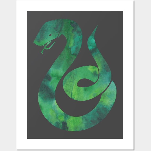 House Snake Watercolor Wall Art by calligraphynerd